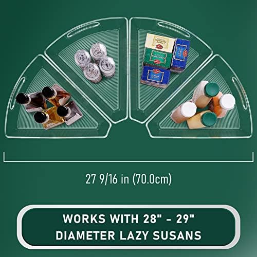 JEISSLIA Lazy Susan Cabinet Organizer Bins for 26"/ 28"/ 32" Diameter