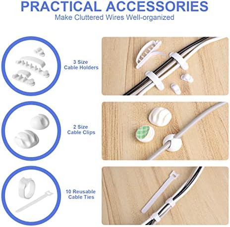 Naeety 3 Pack Cable Organizer Box, Cable Management Box for Surge Protector