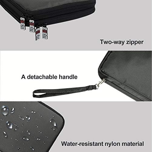 BUBM Double Layer Electronics Organizer, Travel Gadget Bag for Cables, Memory Cards, Flash Hard Drive and More, Fit for 