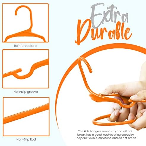 Utopia Home Kids Hangers 40 Pack – 11.5 Inch Baby Closet Hangers Orange