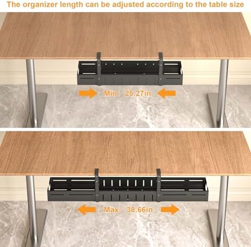 REALINN Under Desk Cable Management Tray Black
