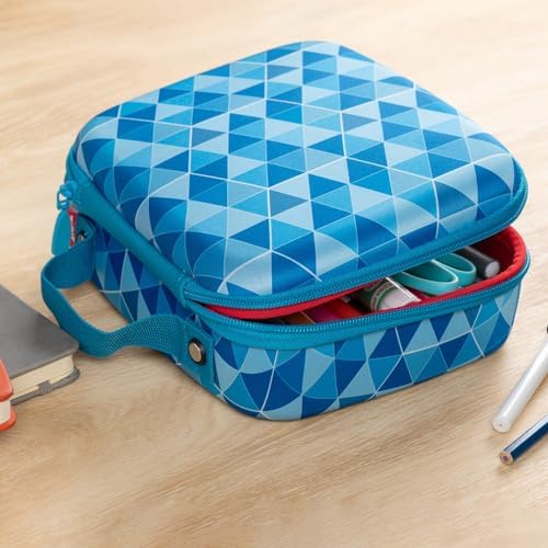 ZIPIT Jumbo Pencil Case, Cute Aesthetic Large Capacity Pencil Box, Blue