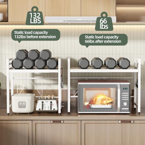 NETEL 2 Tier Expandable Microwave Stand countertop,Microwave Oven Rack