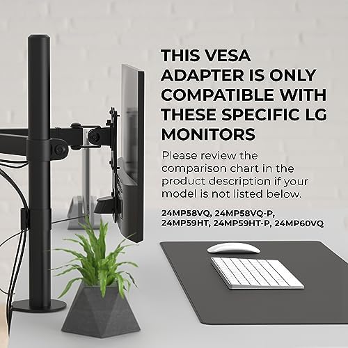 HumanCentric VESA Mount Adapter Compatible for LG Monitors 75x75, 100x100mm