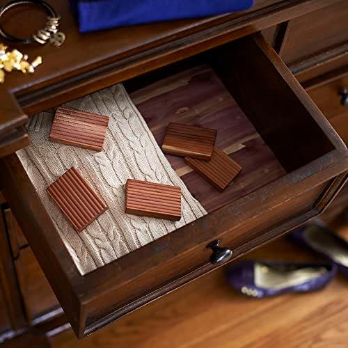 Household Essentials 4-Piece Cedar Fresh Cedar Blocks, Milled Sides for Potency