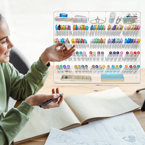 MotiMind Acrylic Pen and Marker Organizer for 300 Markers
