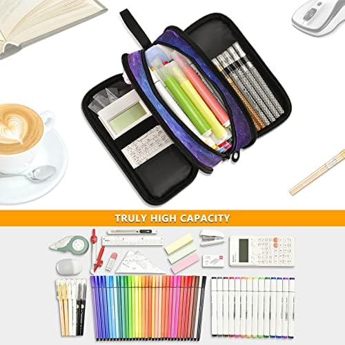 Fisyme Galaxy Pencil Case Large Capacity Pen Box Makeup Pouch Holder Organizer Stationery Bag for School Office College Traval Adults