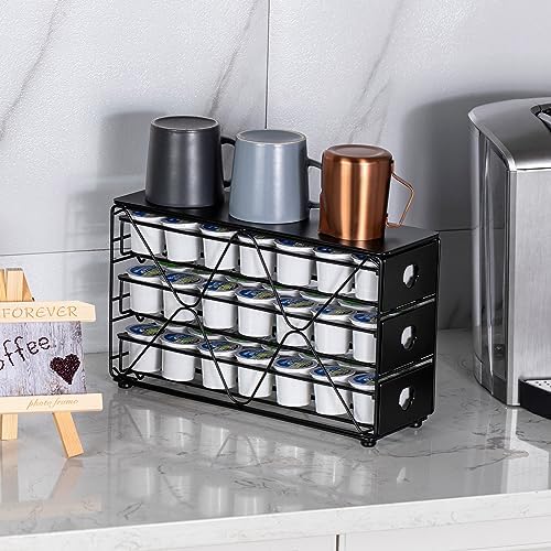 FlagShip K Cup Holder 3 Tier Coffee Pod Holder for K Cup Organizer Save Space Countertop Kitchen (42 Pods Capacity)