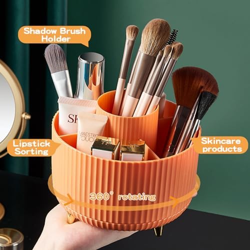 fanado 360° Rotate Makeup Brush Holder Organizer, Makeup Organizers Countertop, Makeup organization and Skincare Storage