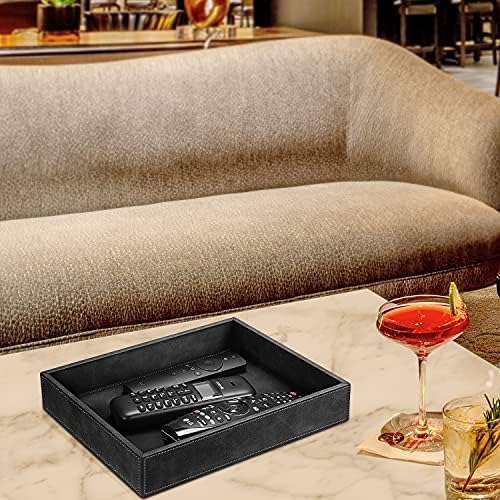 SITHON Valet Tray Desk Organizer PU Leather Catchall