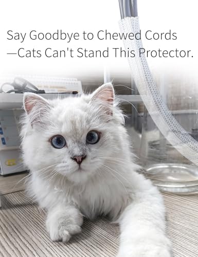 Cable Management Split Wire Loom Sleeve - Cord Hider & Protector for Desk, Pet Chew Proof, Wire Cover Organizer, Flexibl