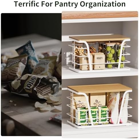 TIDIIABODE 2 Pack Kitchen Organization for Onions,Potatoes - Fruit Basket for Kitchen Counter & Storage Basket,Stackable