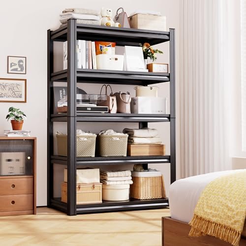 72''H 45''W 20" D Storage Shelves Garage Shelving,Adjustable 5 Tier Utility Steel Shelf, Heavy Duty Metal Shelving, Shel
