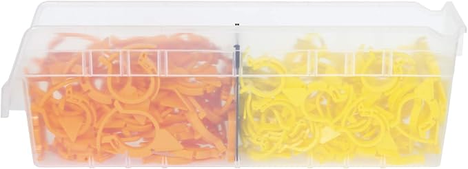 Akro-Mils 40020 Plastic Width Dividers for 6" Tall ShelfMax Shelf Bins Models 30040 and 30048, Custom Storage Inserts for Tools, Crafts & Supplies,12-Pack, Black