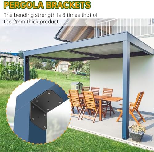 6x6x5 L Brackets Heavy Duty for Pergola, (8PCS)