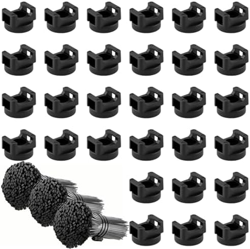 30 Pcs Magnetic Zip Tie Mounts with 300 Cable Ties Magnetic Cable Clips Magnet Cable Holder and Wire Holder for Cable Ma