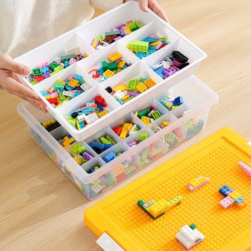 Building Block Organizer Bin, Building Baseplate Lid (Pack of 2)