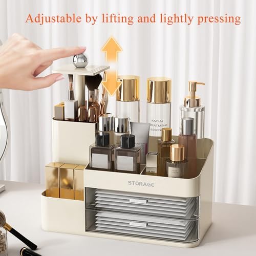 Large Makeup Organizer Countertop with Drawers, Make Up Organizer for Vanity, Makeup Storage Organizer Countertop Makeup