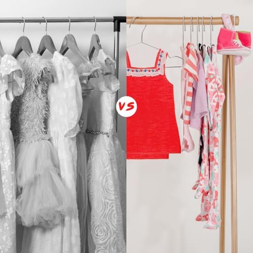 Tosnail 50 Pack Stainless Steel Small Kids Hangers, Heavy Duty Children's Clothes Hangers, Strong Wire Metal Hangers for Closet Organizer - 12.5"/32cm