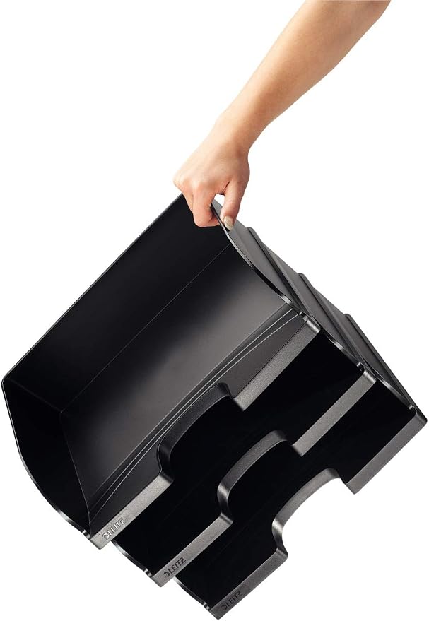 Leitz 52190085 Jumbo Plus Letter Tray A4 Landscape Grey Extra High Polystyrene
