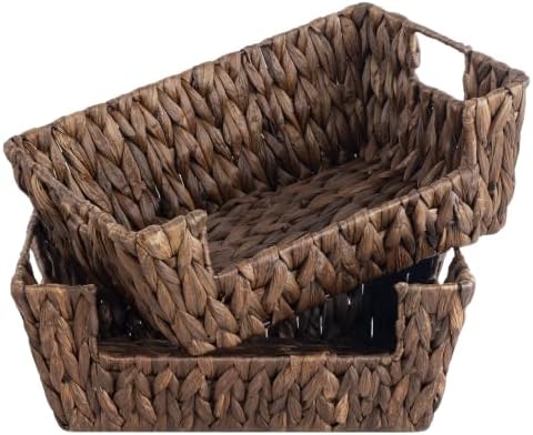 StorageWorks Pantry Baskets for Organizing, Hyacinth Wicker Storage Baskets
