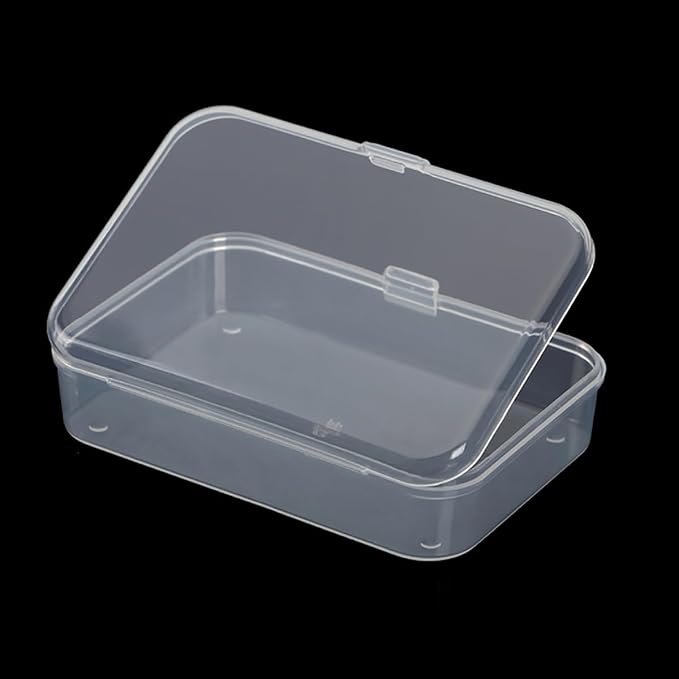 Rectangular Clear Plastic Box Containers (3.46" x 2.36" x 0.83 inch), 12 Pack Small Storage Boxes with Lids for Beads, Earplugs, Pins, Small Items etc.