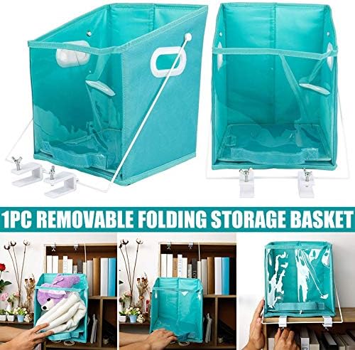 Closet Caddy Clothes Organizer Pull Down Shelf Basket Rotatable Retrieve Foldable with Clear Window Carry for Bedroom