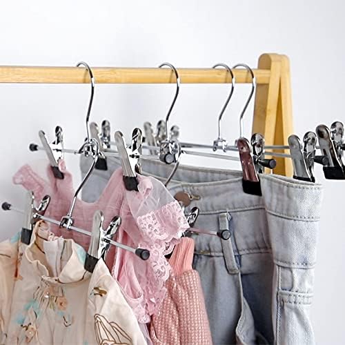 GoodtoU Pants Hangers, 30Pack Skirt Hangers with Clips Metal Hangers for Pants Clips Men Women Kids Trouser Shorts Jeans Clothes