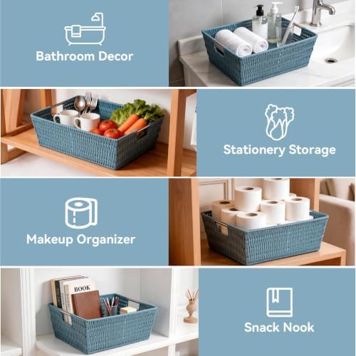 Whitmor Rattique Shelf Tote Berry Blue