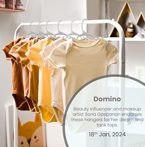 Utopia Home Kids Hangers 40 Pack – 11.5 Inch Baby Closet Hangers Gray
