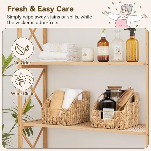 GRANNY SAYS Wicker Baskets for Organizing, Water Hyacinth Storage Baskets