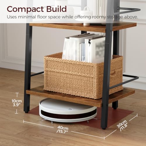 MAHANCRIS 4-Tier Book Shelf, Ladder Shelf, Bookcase, Ladder Shelving Unit