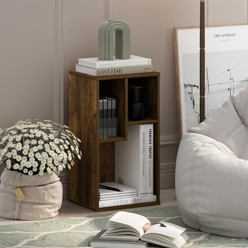 Furinno DALY Book Shelf, 3-Cube Bookshelf, Cube Storage Organizer Bookcase with Irregular Compartments, 9.4 x 11.7 x 21.