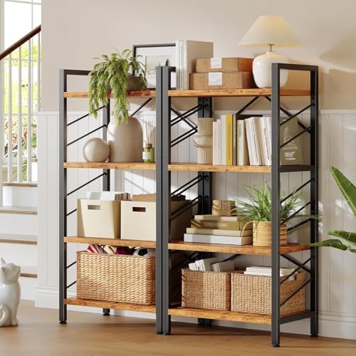 DurayLoly 4-Tier Small Bookshelf for Office, 39.37" H Modern Bookcase