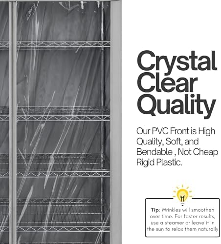 Formosa Covers Clear Front Wire Shelf Cover 48x24x72" Grey No Shelf