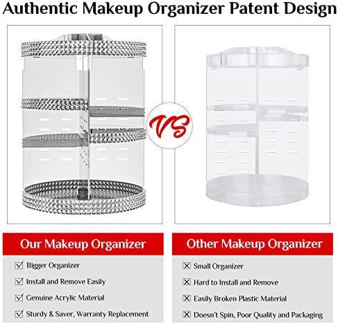 Rotating Makeup Organizer Countertop, Acrylic Makeup Storage Organizer Round, Large Cosmetic Organizer 7 Layers Large Ca