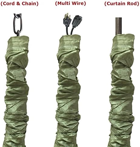 Royal Designs, Inc. Cord & Chain Cover 4 ft Silk Type Fabric, Chandelier Pendant Lighting Chain & Cable Management, Touc