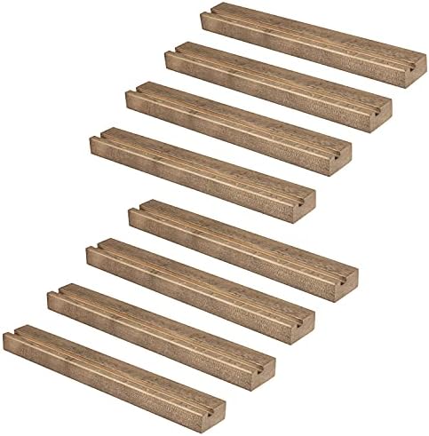 Ilyapa Vinyl Wall Mount Floating Record Shelves- 8 Pack, Barnwood Wood