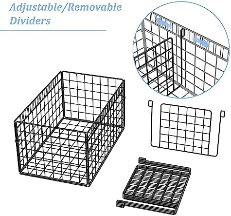 Retreat & Renew 2 Pack Metal Wardrobe Clothes Organizer,Drawer Organizers for Clothing,Closet Separation Storage Box for