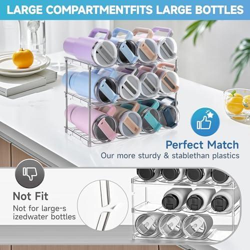 Larger Water Bottle Organizer for Stanley 40 oz Tumbler, Tumbler Organizer