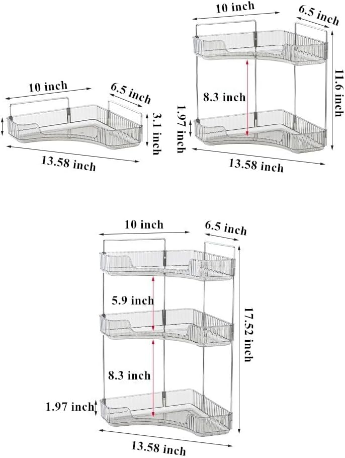 Corner Bathroom Counter Organizer, Vanity Trays for Bathroom, Skincare Makeup Organizer Shelf, Shelf Cosmetics, Toiletri