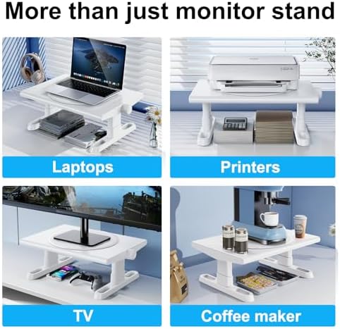 Monitor Stand Riser for Desk,360°Rotation Freely Height Adjustable by Knob,4.4-5.8 Inches,Ergonomic Monitor Stand Mount,