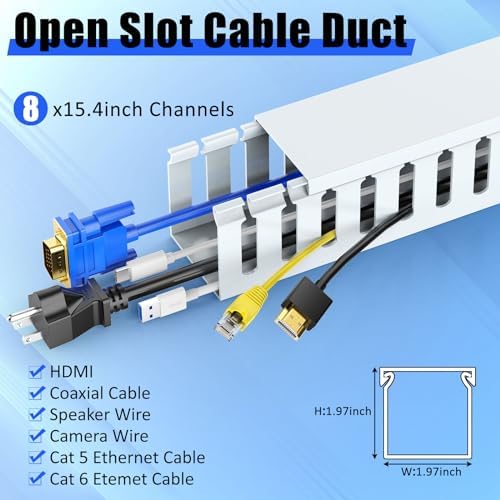 Open Slot Wiring Raceway Cable Duct,Cable Management Cord Track