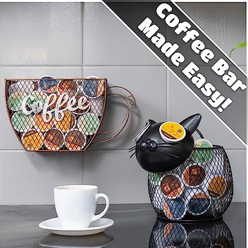 Made Easy Kit Coffee Pod Organizer - Home Coffee Bar Functional Décor - Café Station Countertop Storage Accessories (Cof