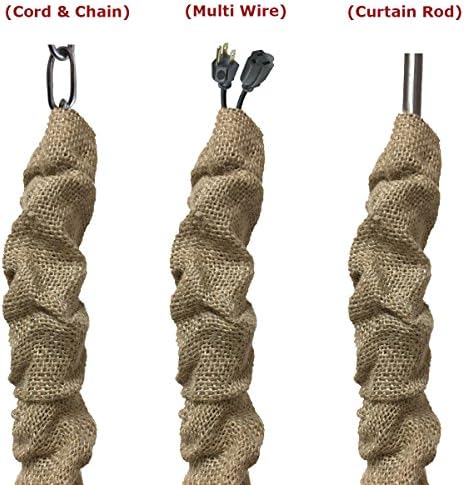 Royal Designs, Inc. Cord & Chain Cover 4 ft Silk Type Fabric, Chandelier Pendant Lighting Chain & Cable Management, Touc