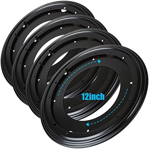 4Pack 12inch Lazy Susan Hardware, 5/16” Thick Turntable Bearings, 1000lbs Rotating Bearing Plate Heavy Duty for Rotating