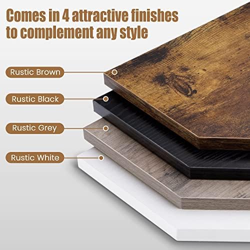 Fun Memories Corner Shelf Wall Mount, Floating Corner Shelves, Set of 4 Corner Wall Shelf Organizer, Rustic Wood Wall St