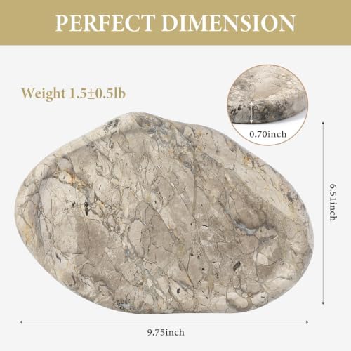 Koville Marble Vanity Tray for Bathroom, Cloud Shape Stone Key Tray