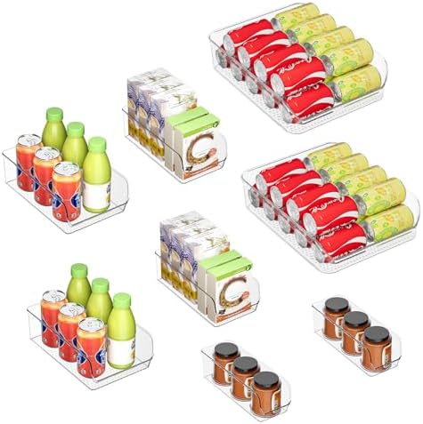 Ettori Clear Organizing Bins for Total Home Organization - Multi-Purpose Storage Solution for Pantry, Closet, Bathroom, 