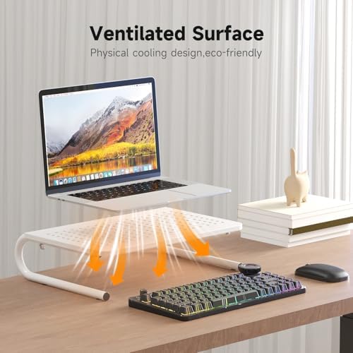 suptek Monitor Stand Riser for Computer,Laptop,Printer, Notebook and All Flat Screen Display with Vented Metal Platform 